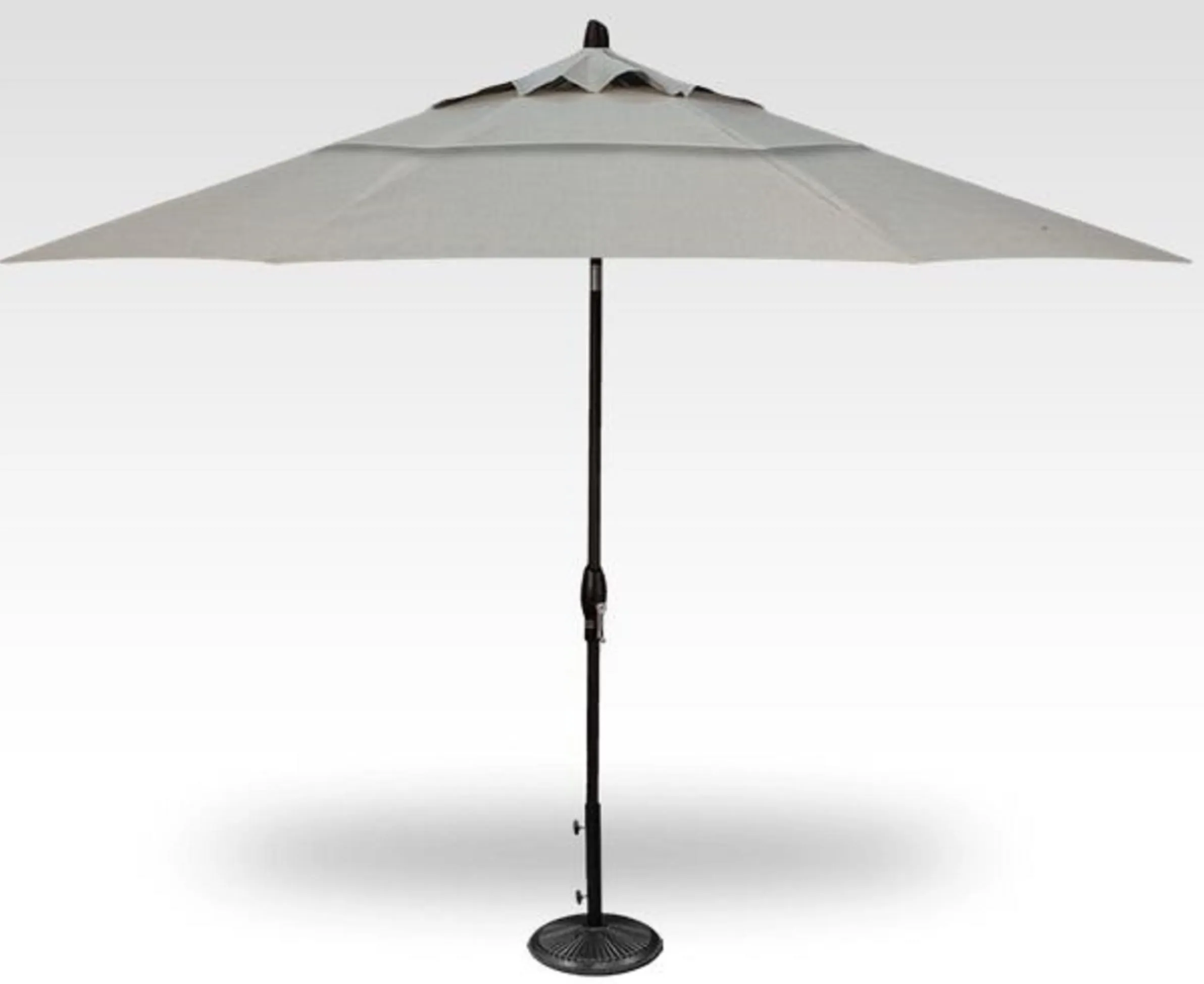 3-Pc Auto Tilt 11' Silver Linen Umbrella