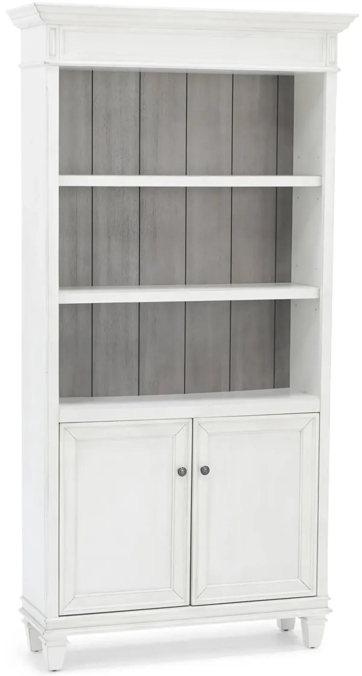 White Estate Lower Door Bookcase