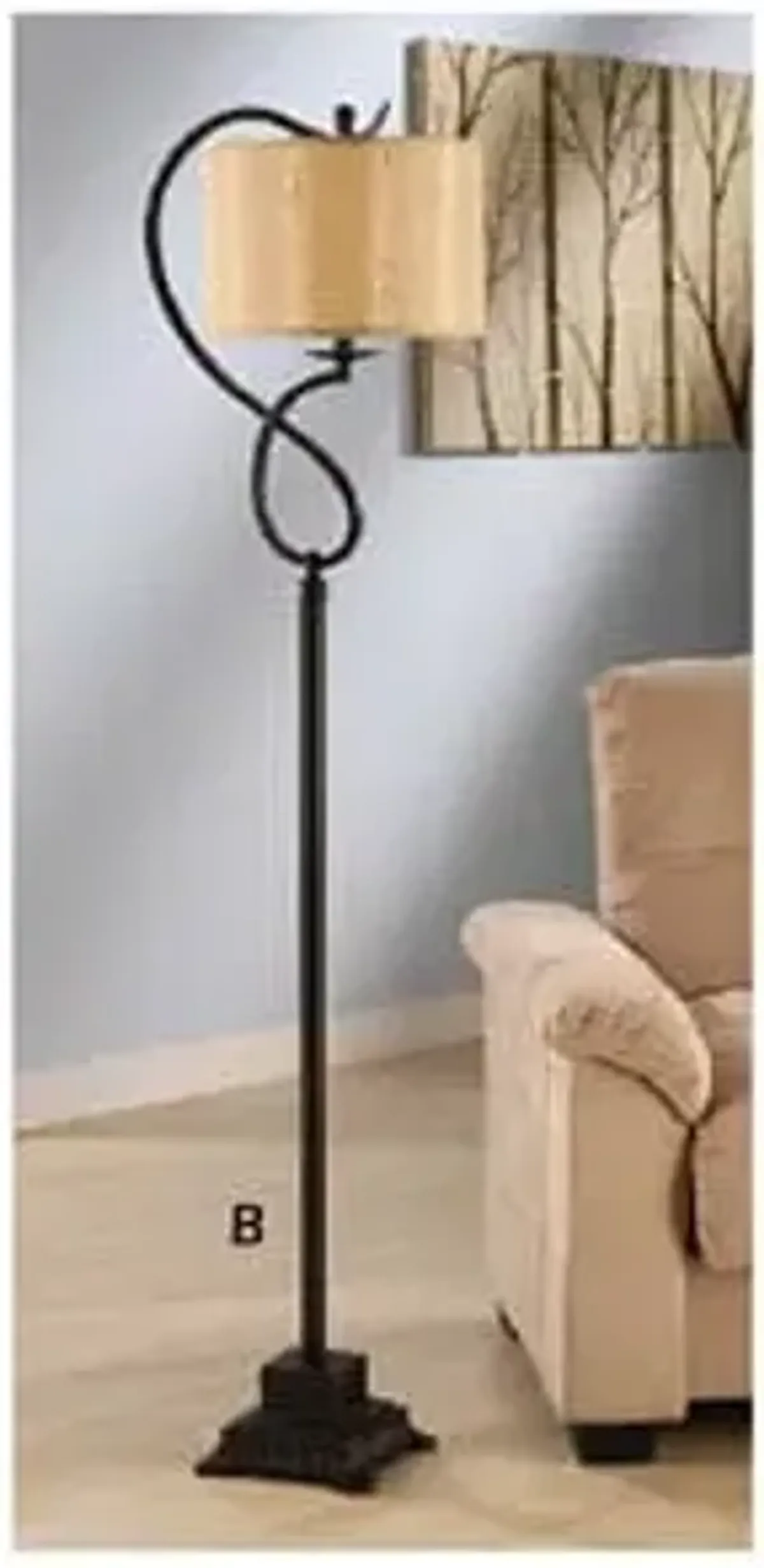 Bronze Twist Floor Lamp 64"H