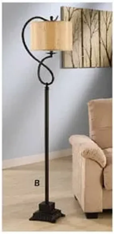 Bronze Twist Floor Lamp 64"H