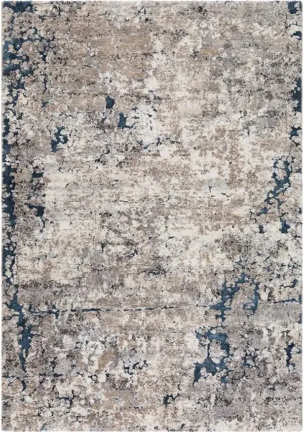 Tuscany Tan/Grey/Blue Area Rug 7'10"W x 10'3"L