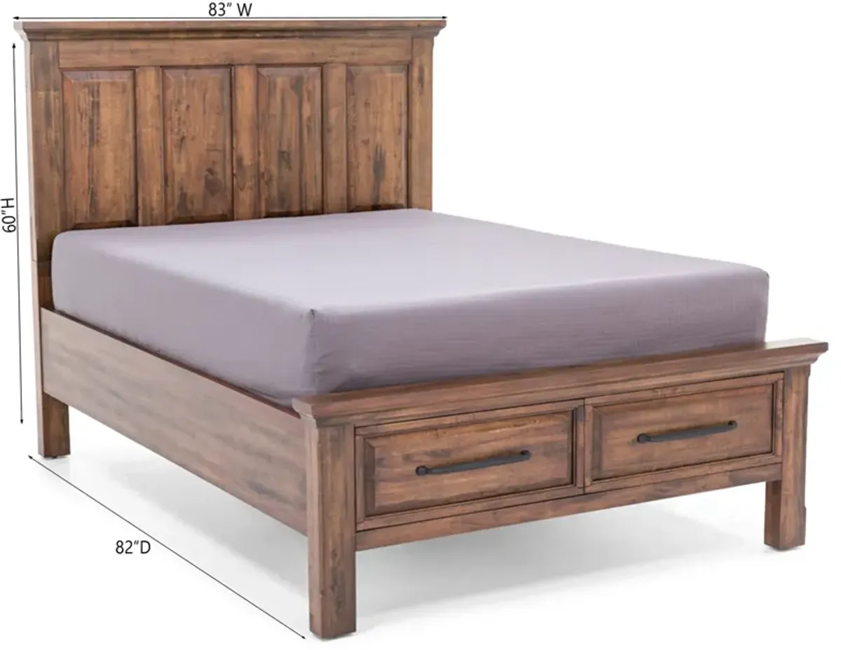 Hillcrest King Panel Storage Bed