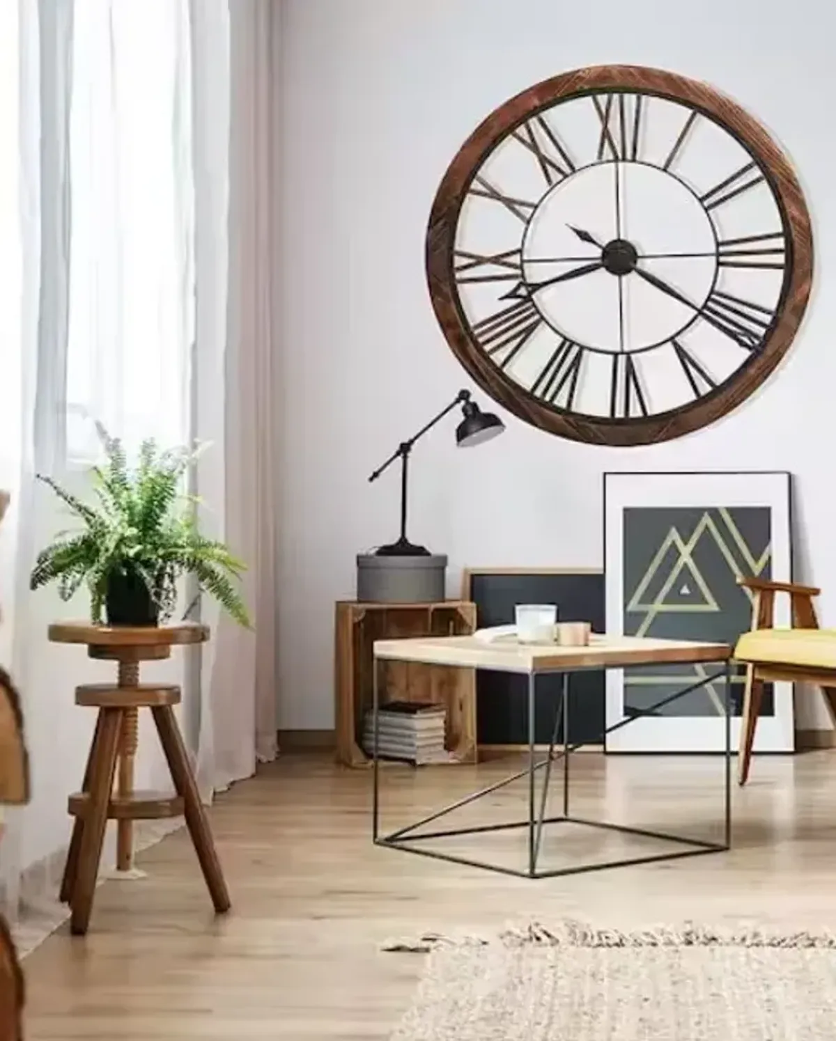 Howard Miller Metal and Wood Wall Clock 32" Round