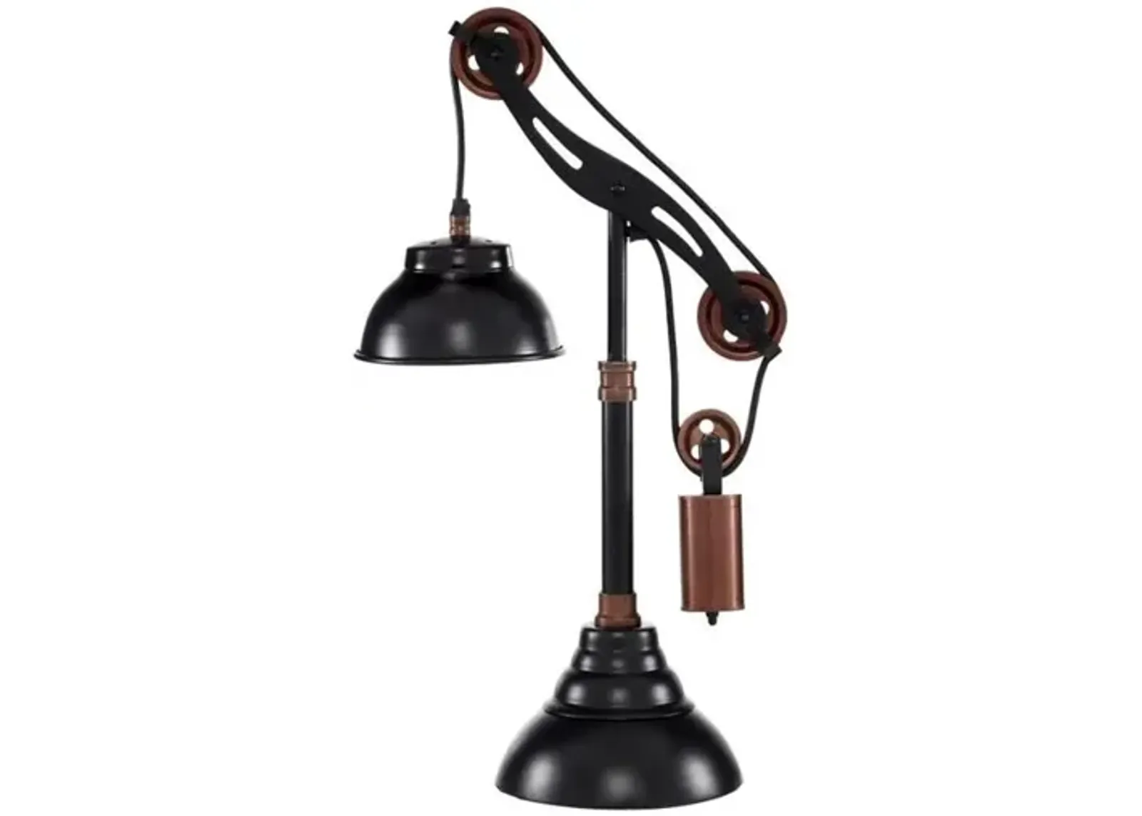 Metal Pully Table Lamp 24"H