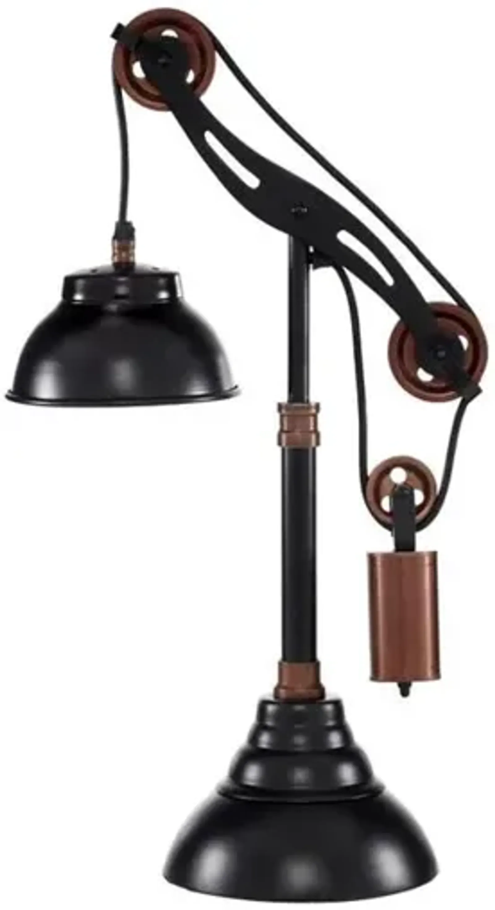 Metal Pully Table Lamp 24"H