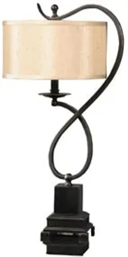 Bronze Twist Table Lamp 27"