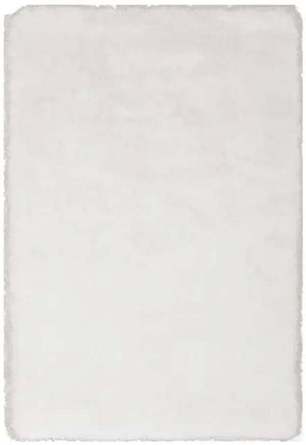 Sparkle Shag Snow Area Rug 5'W x 7'6"L