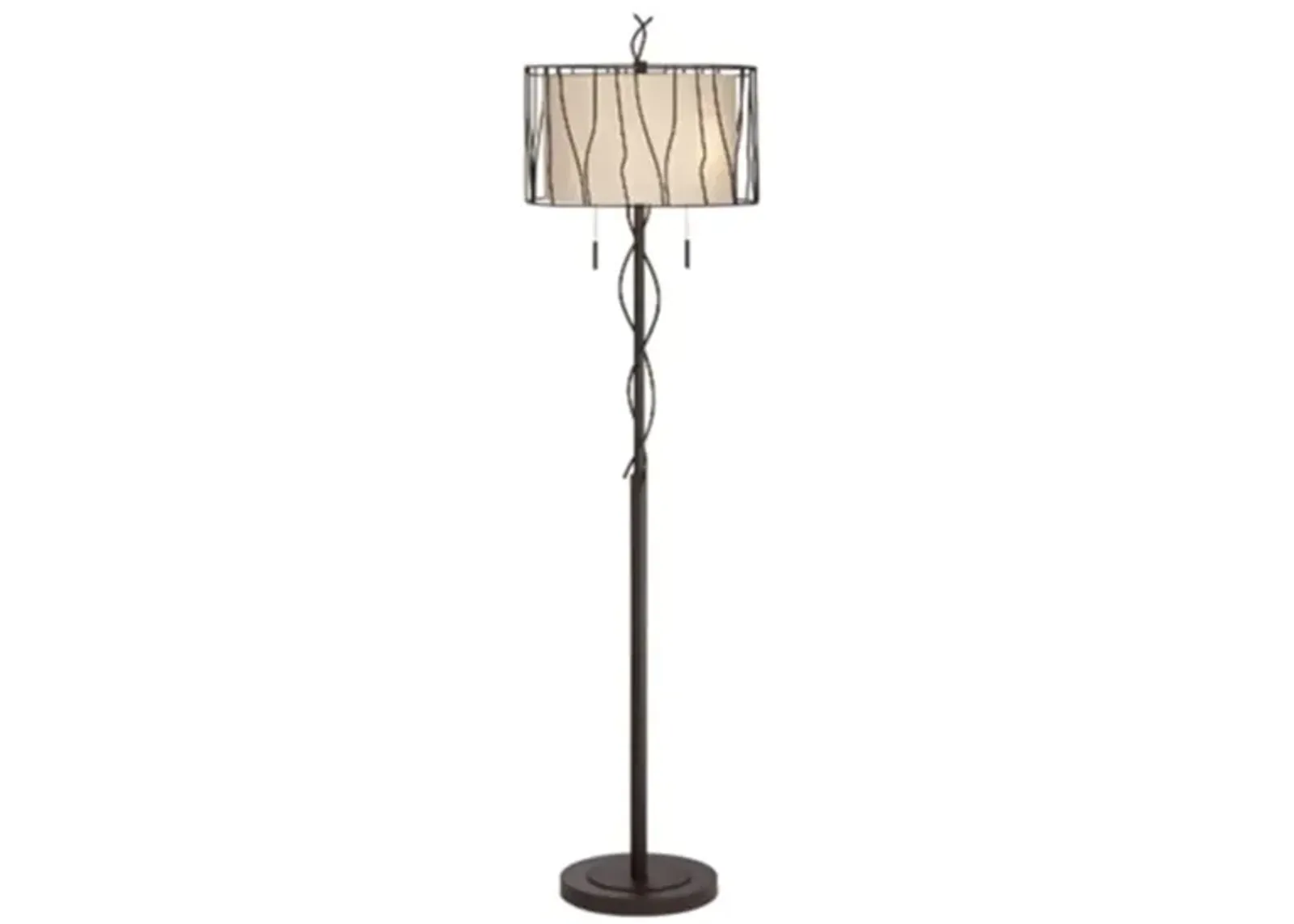 Bronze Metal Vine Floor Lamp 66"H