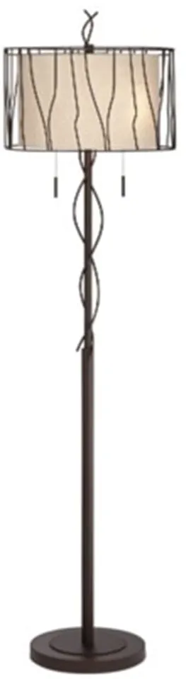 Bronze Metal Vine Floor Lamp 66"H