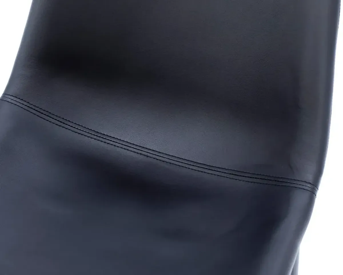 Leigh Black 24" Upholstered Counter Stool