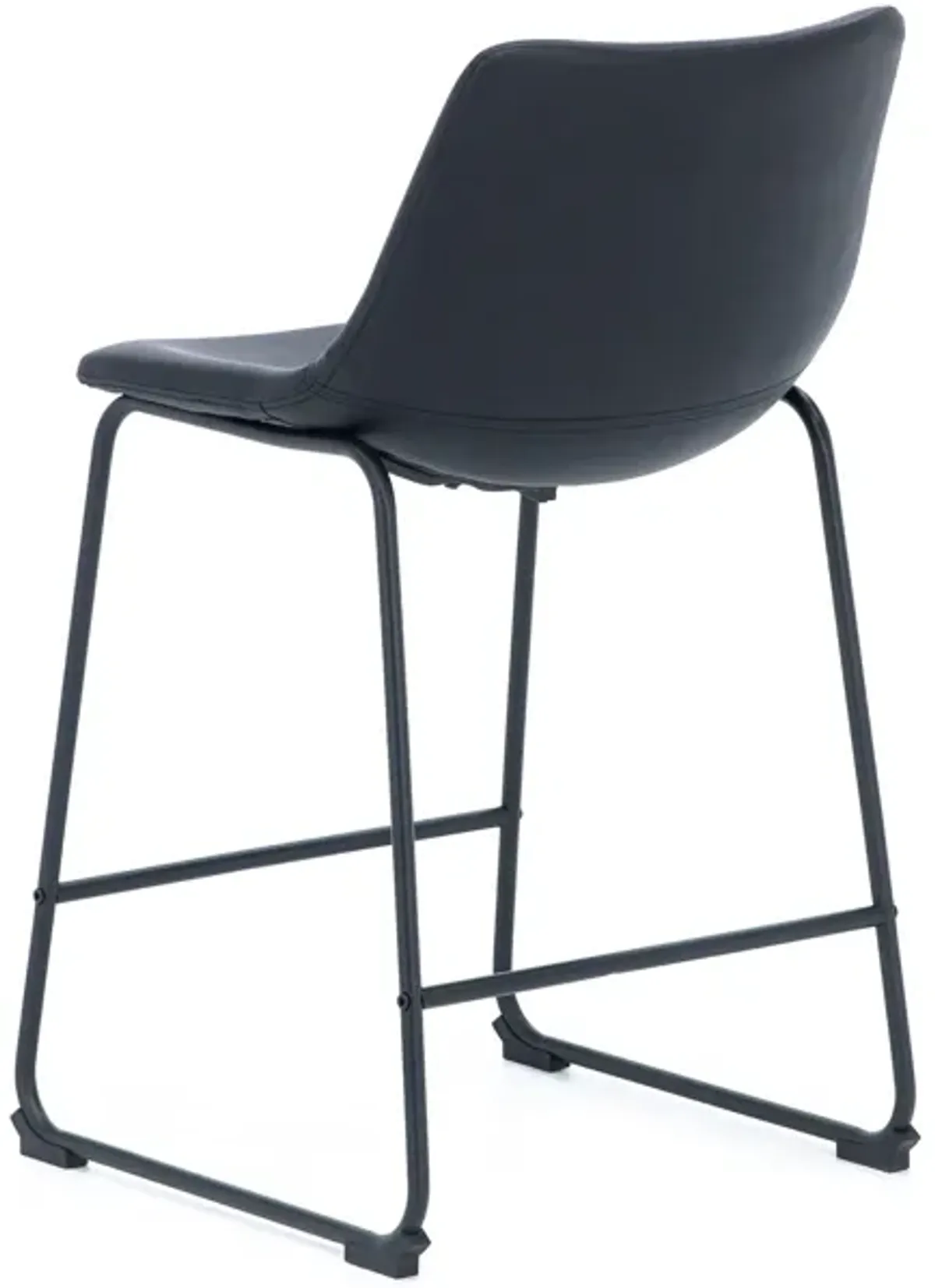 Leigh Black 24" Upholstered Counter Stool