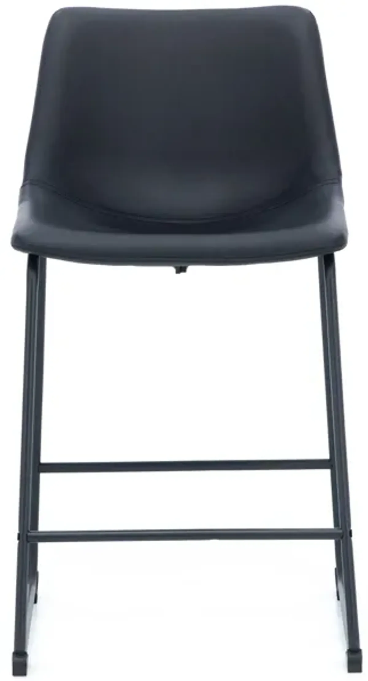 Leigh Black 24" Upholstered Counter Stool