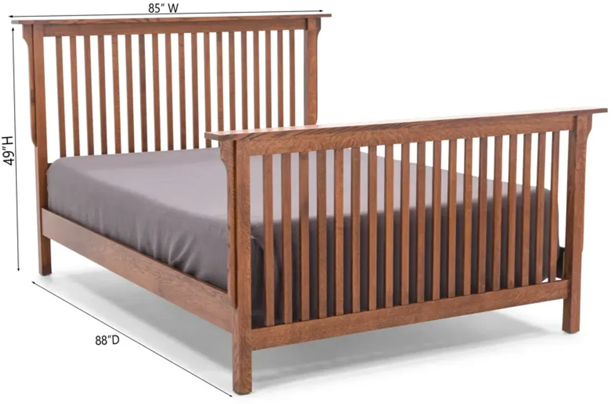 Witmer American Mission #80 King Slat Bed W/32" Footboard