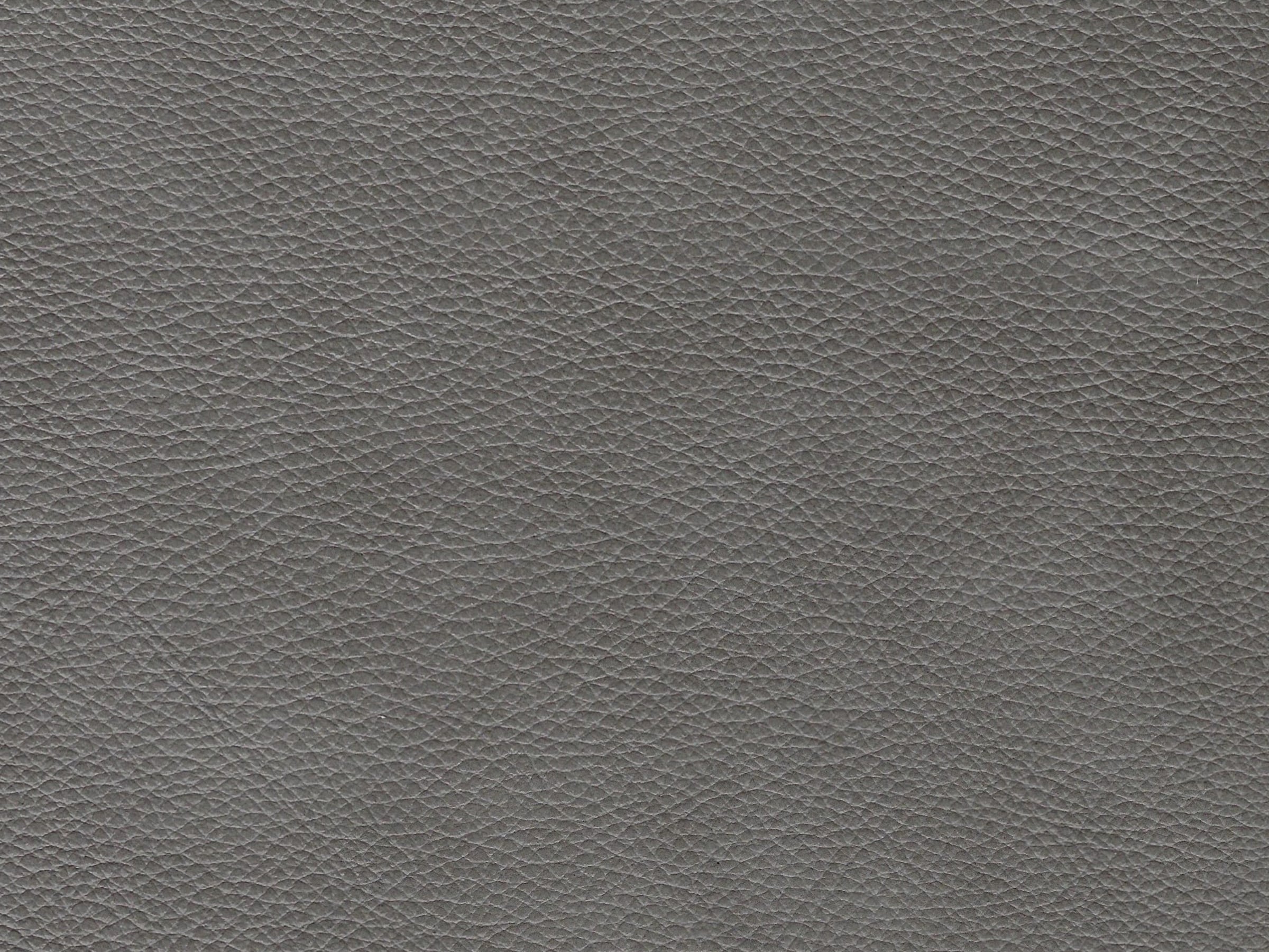 Colt Leather Ottoman in Light Grey