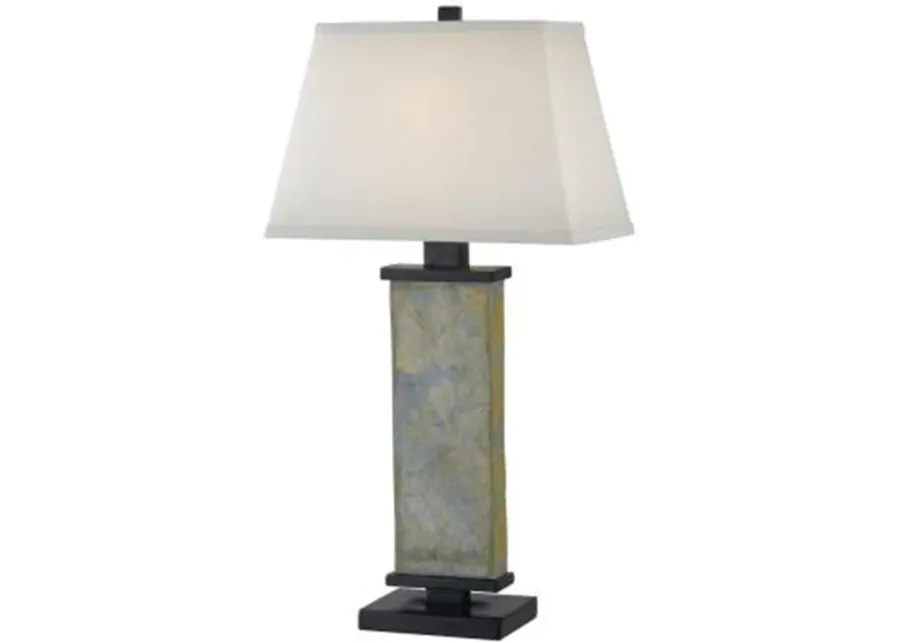 Slate Column Table Lamp 29"H