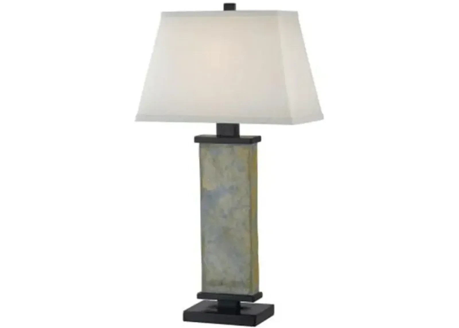 Slate Column Table Lamp 29"H