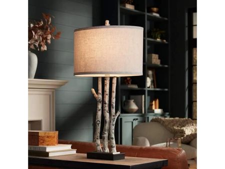 White Branches Table Lamp 30"H