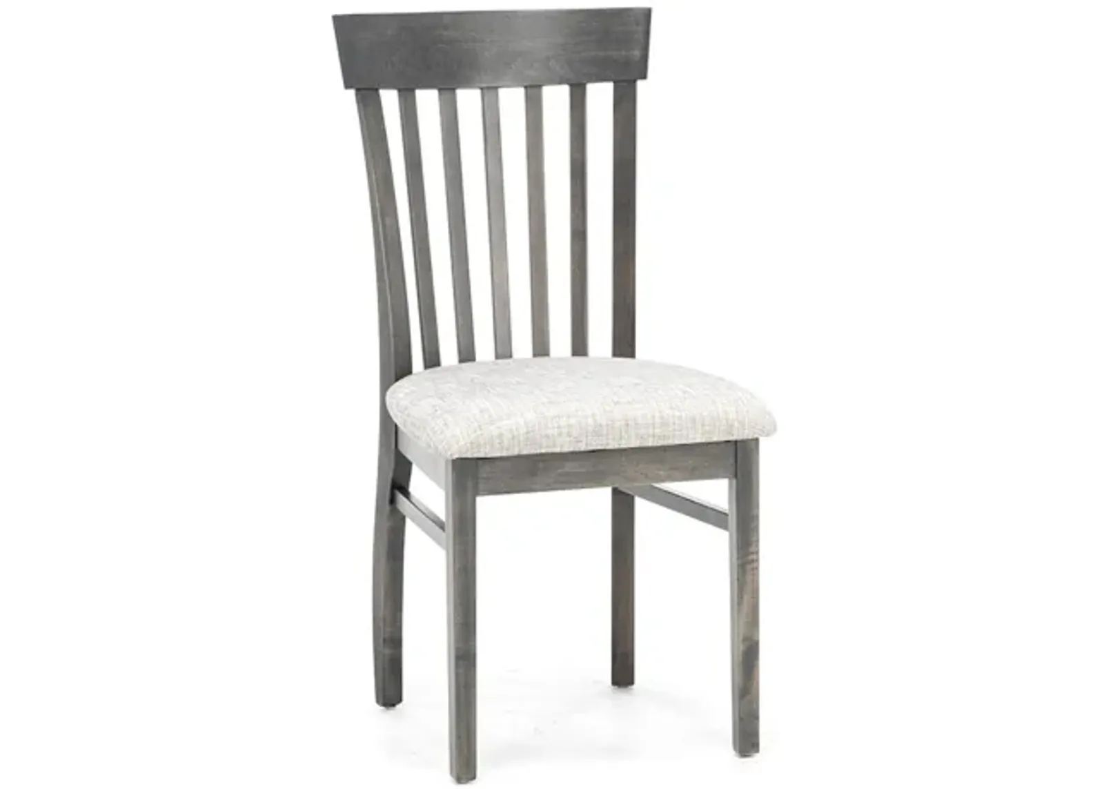 Venice Slat Back Upholstered Side Chair in Mineral