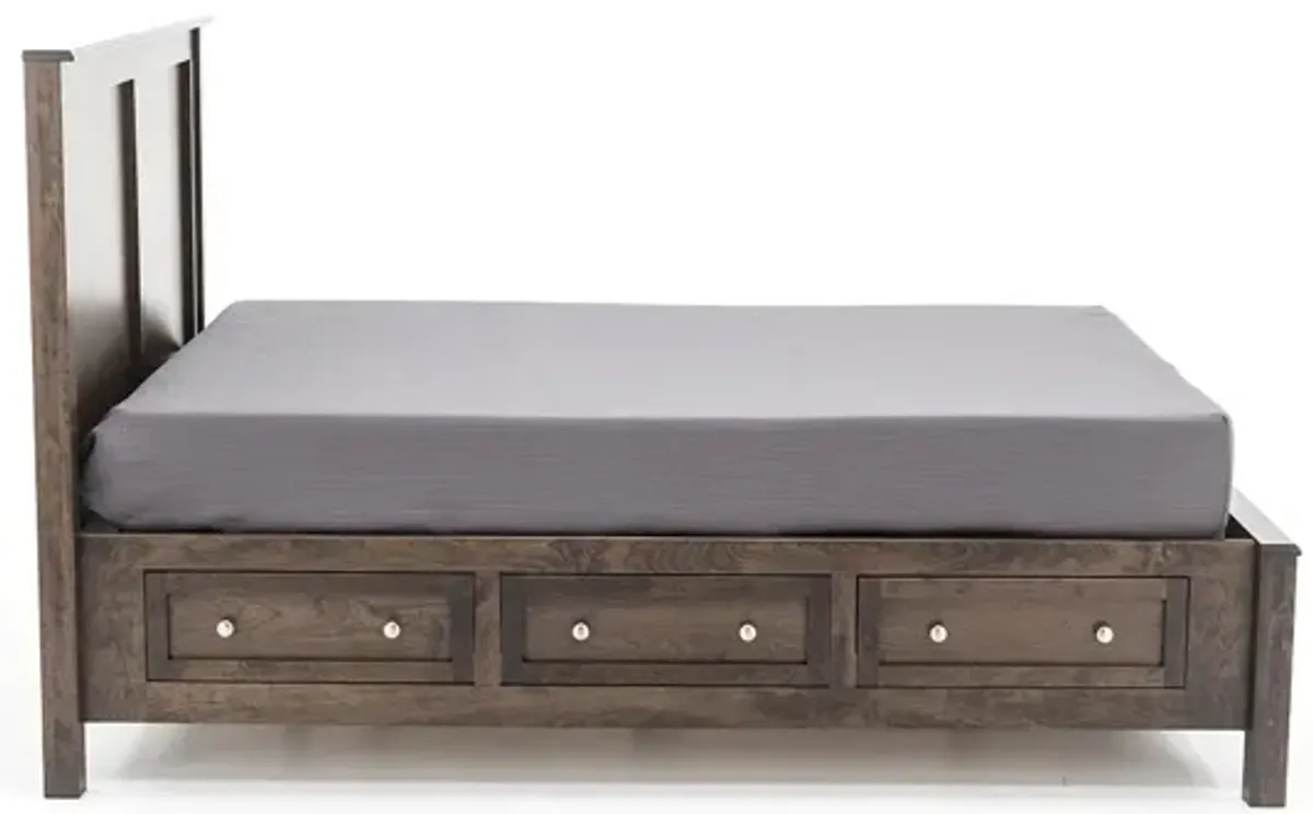 Witmer Taylor J Grey Queen Storage Bed with 52" Headboard