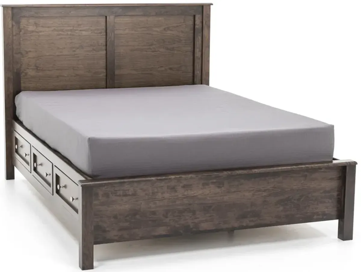 Witmer Taylor J Grey Queen Storage Bed with 52" Headboard