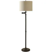 Bronze Swing Arm Floor Lamp 61"H