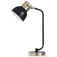 Black and Brass Metal Desk Lamp 26"H