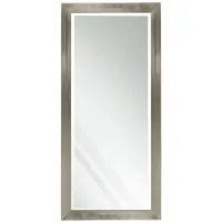 Beveled Silver and Bronze Finish Leaner Mirror 30"W x 64"H