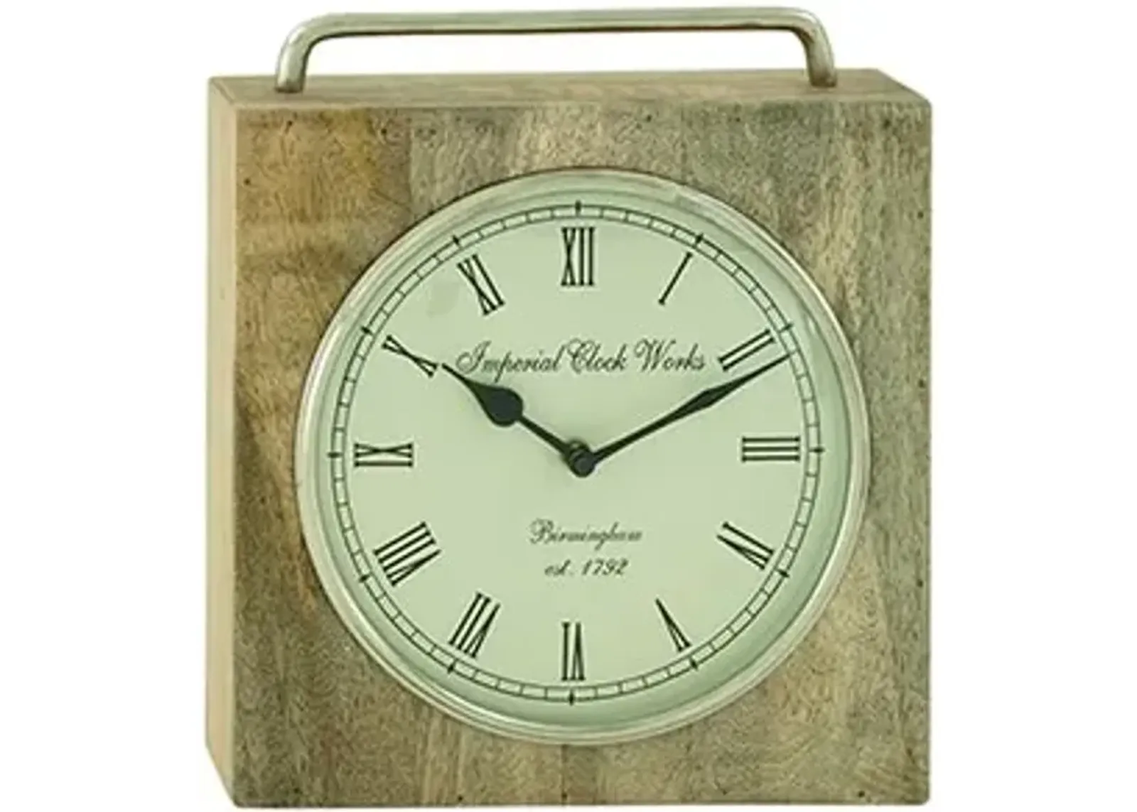 Square Table Clock 11"H