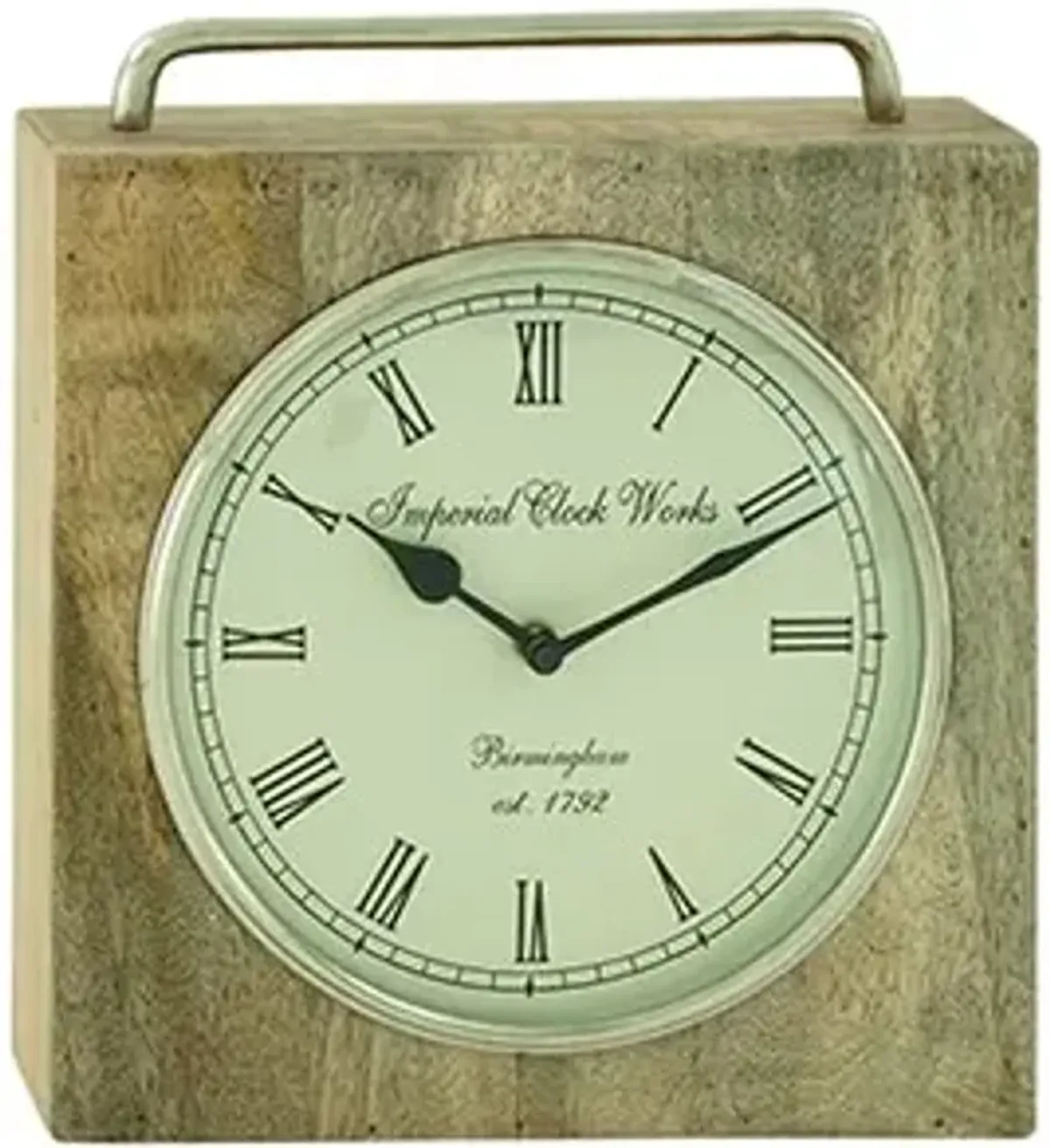 Square Table Clock 11"H