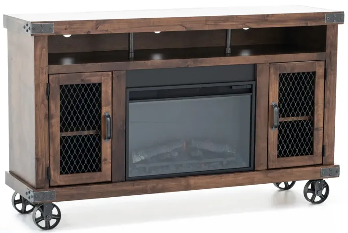 Industrial Fruitwood 62" Fireplace