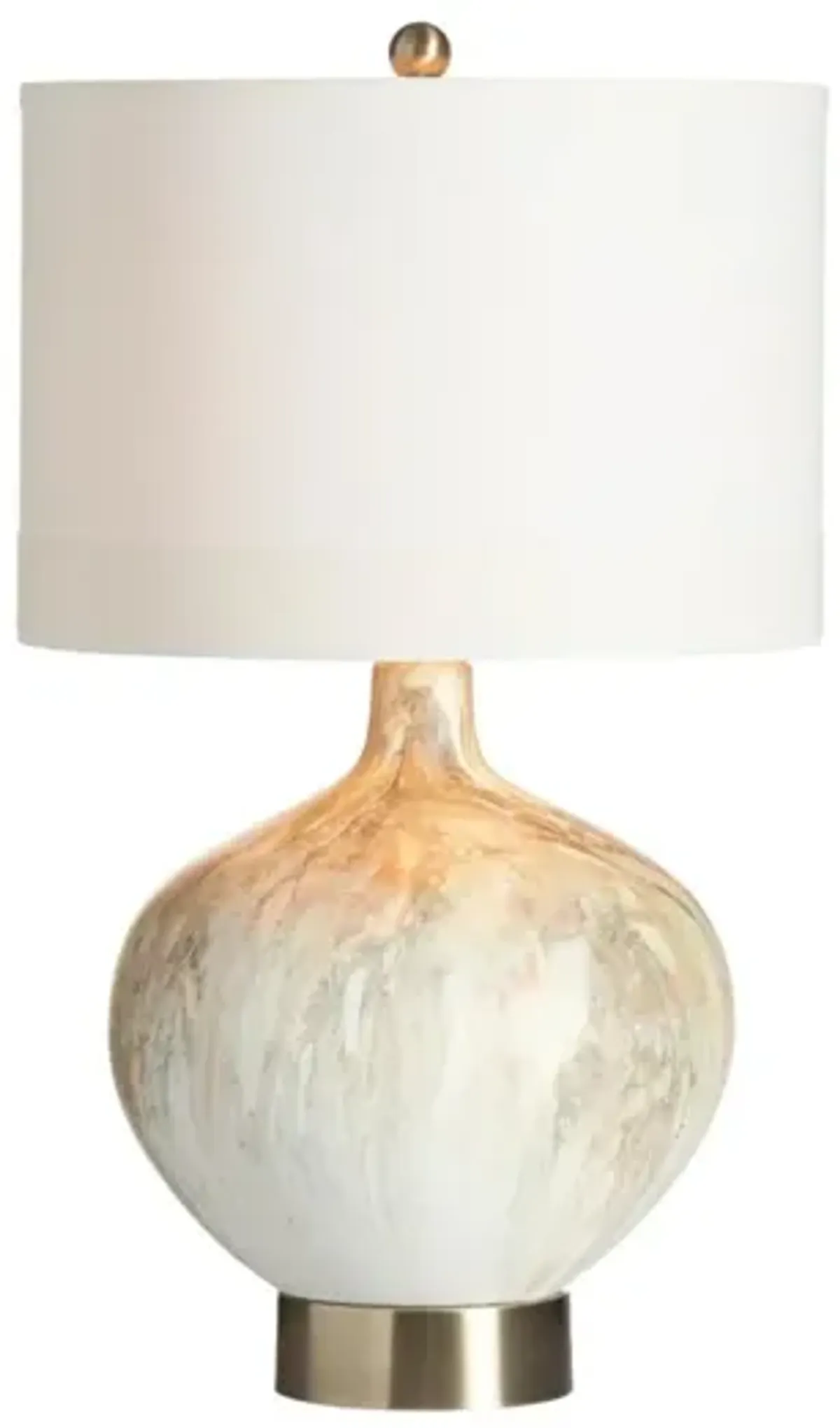 Pastel Swirl Ceramic Table Lamp 27.5"H