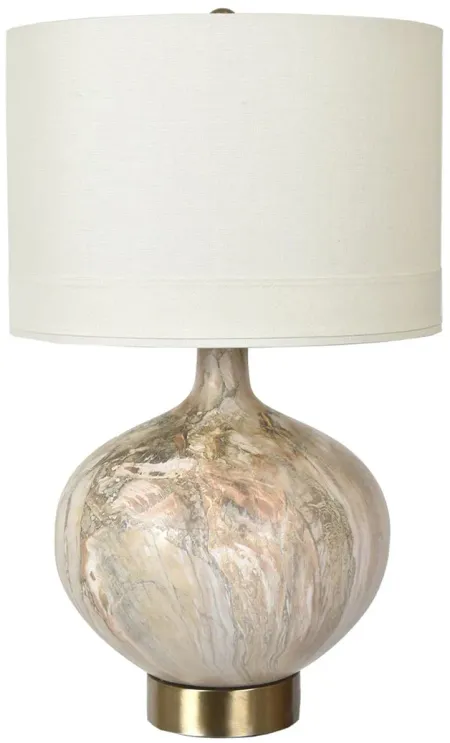 Pastel Swirl Ceramic Table Lamp 27.5"H