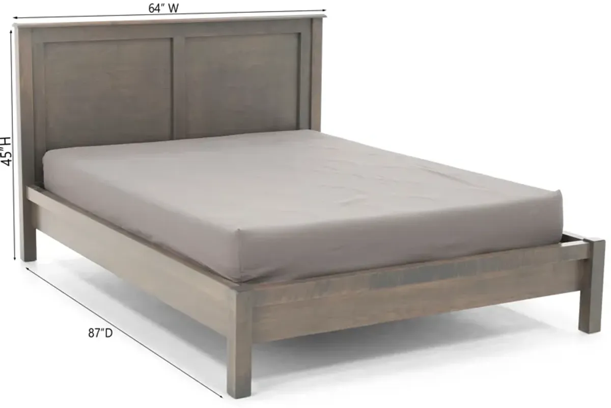 Witmer Taylor J Grey Queen Panel Bed with 45" Headboard