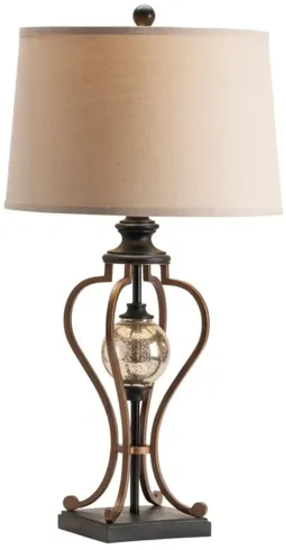 Mercury Glass Ball Table Lamp 36.5"H