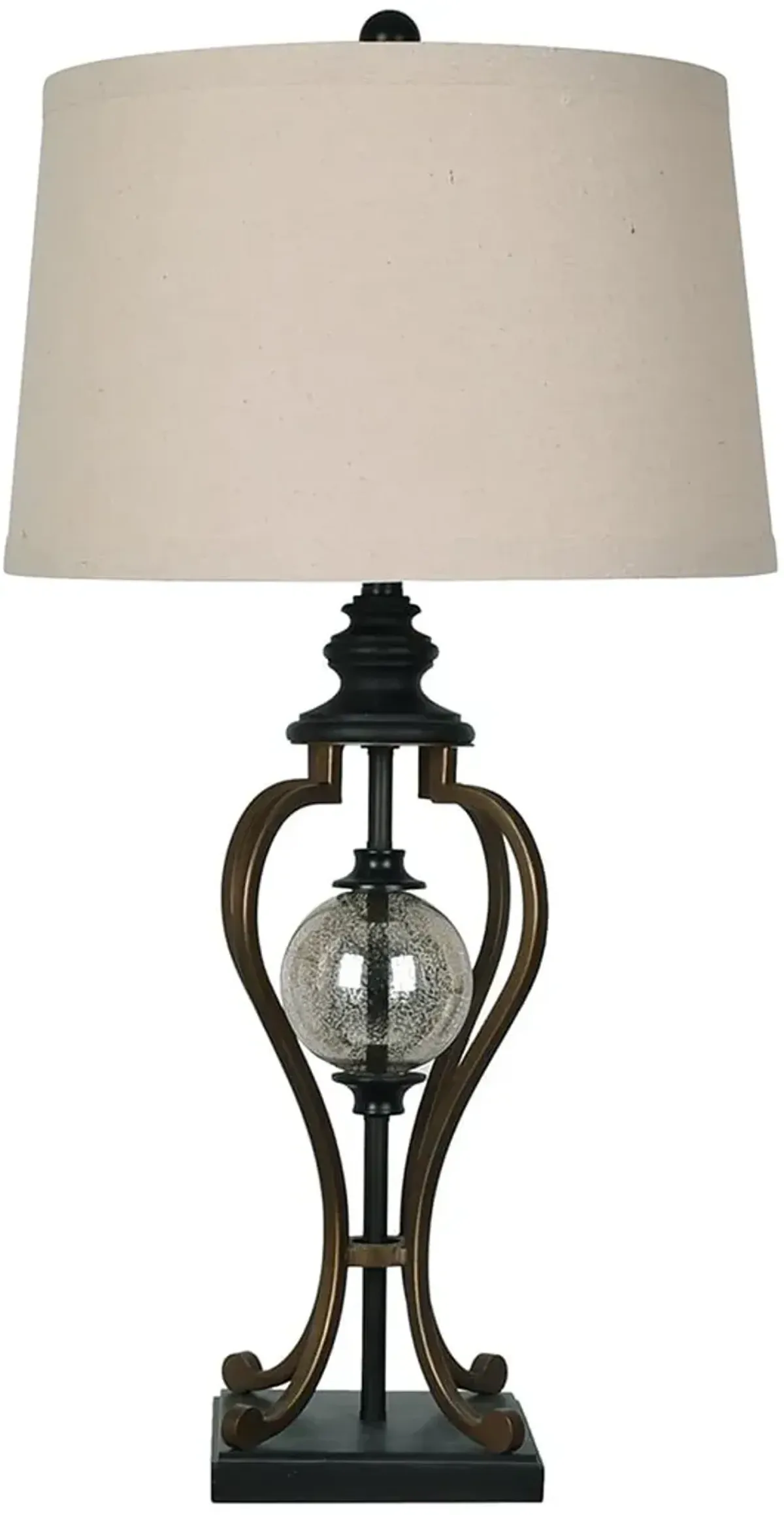 Mercury Glass Ball Table Lamp 36.5"H