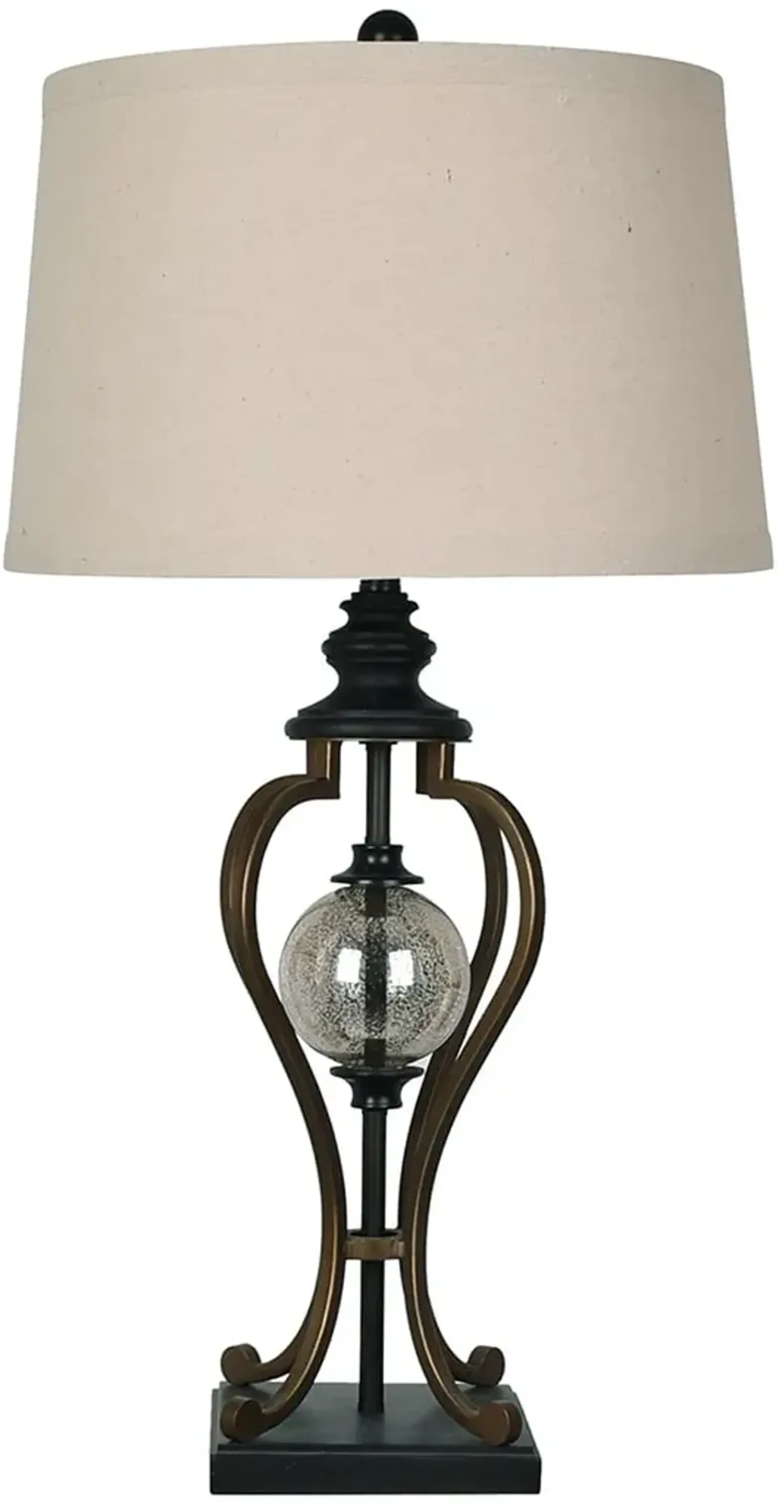 Mercury Glass Ball Table Lamp 36.5"H