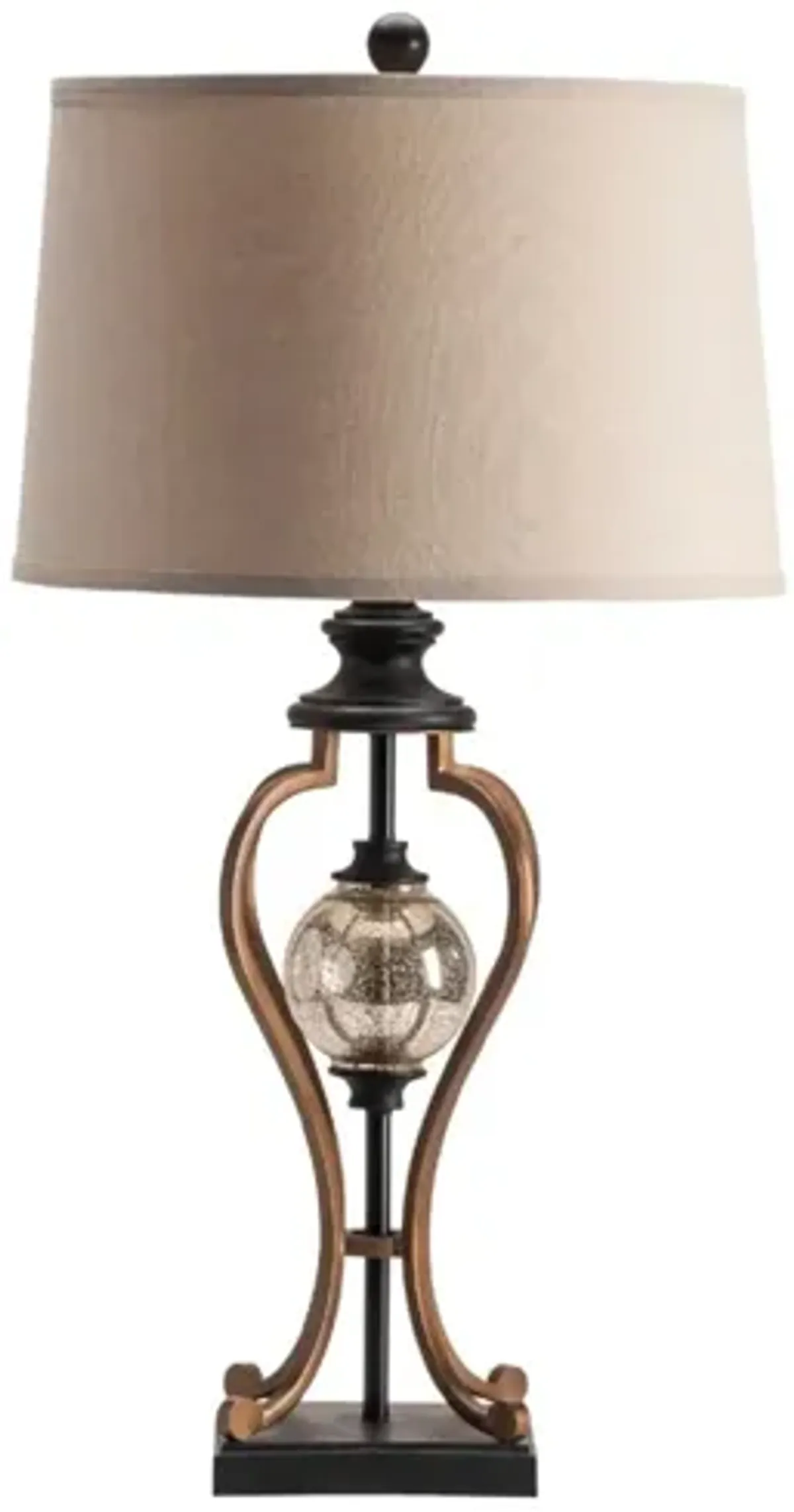 Mercury Glass Ball Table Lamp 36.5"H