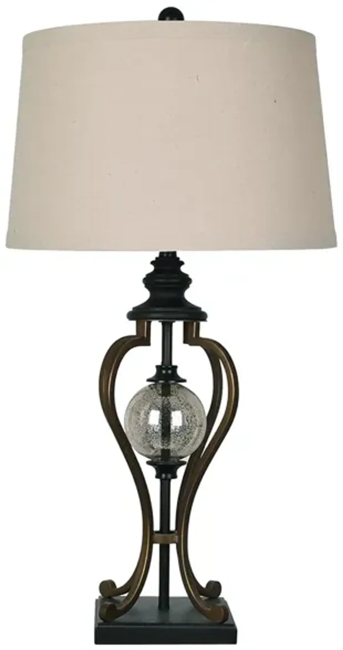 Mercury Glass Ball Table Lamp 36.5"H