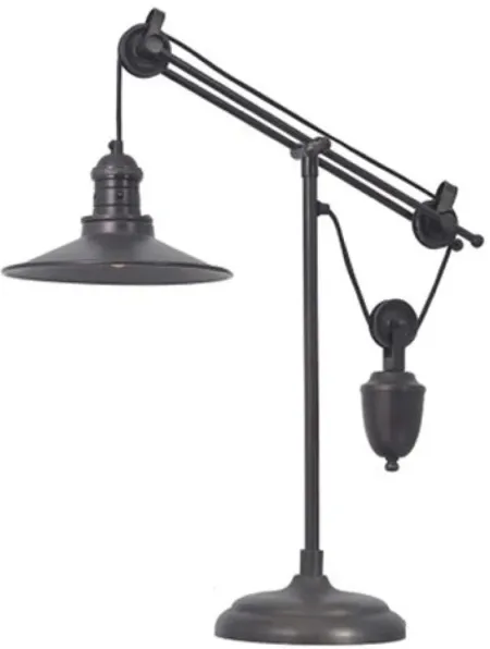 Bronze Metal Urban Pulley Desk Lamp 29.5"H