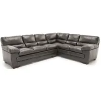 Midos 2-Pc. Leather Sectional with Right Corner Sofa