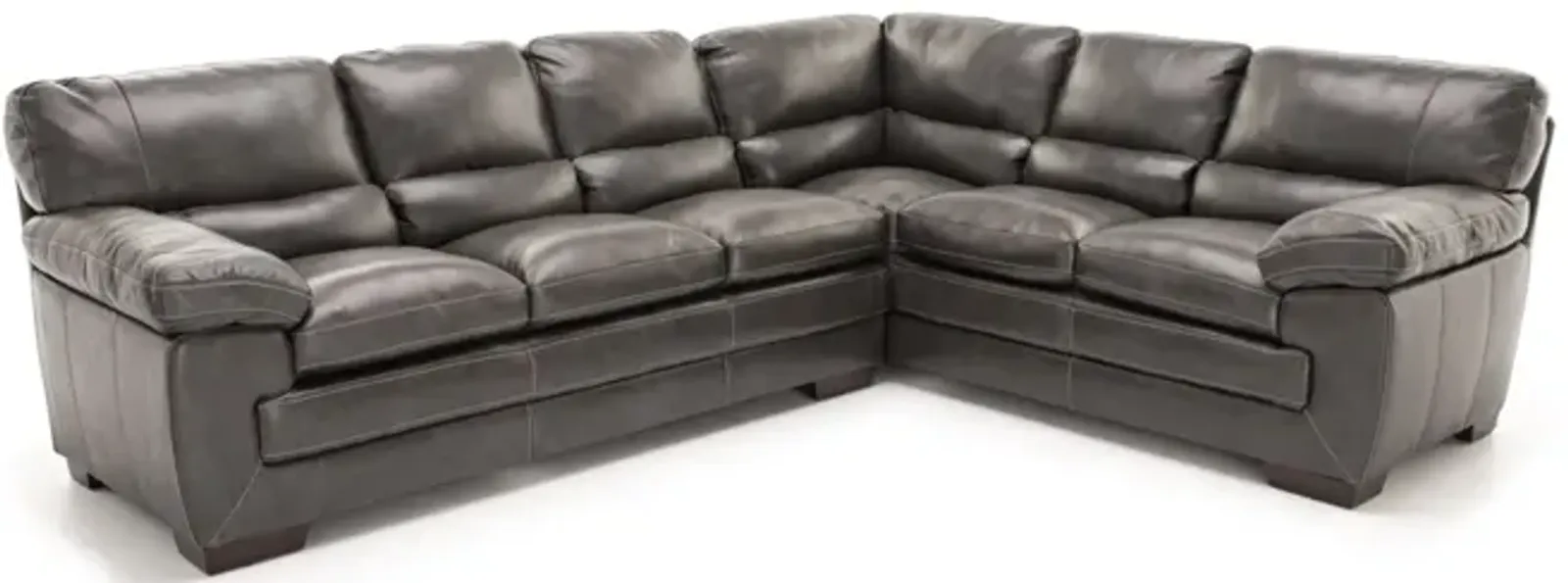 Midos 2-Pc. Leather Sectional with Right Corner Sofa