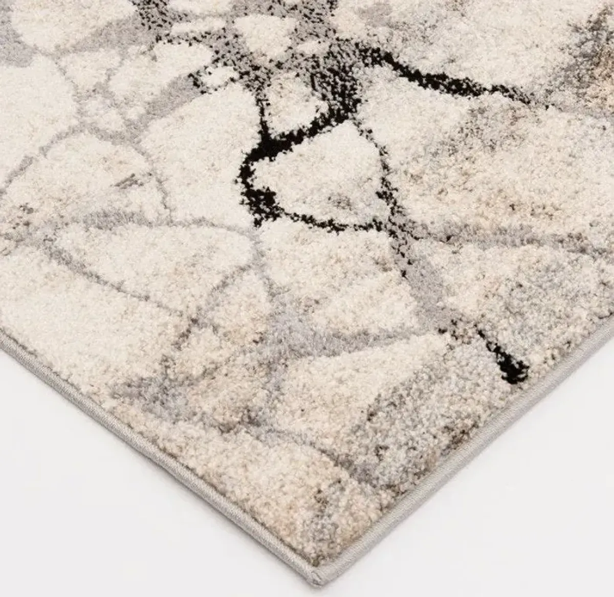Rainier Tan/Grey Shatter Area Rug 7'10"W x 9'10"L