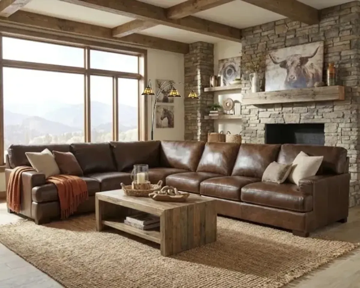 Marley 3-Lite Tiffany-Style Arc Floor Lamp 79"H