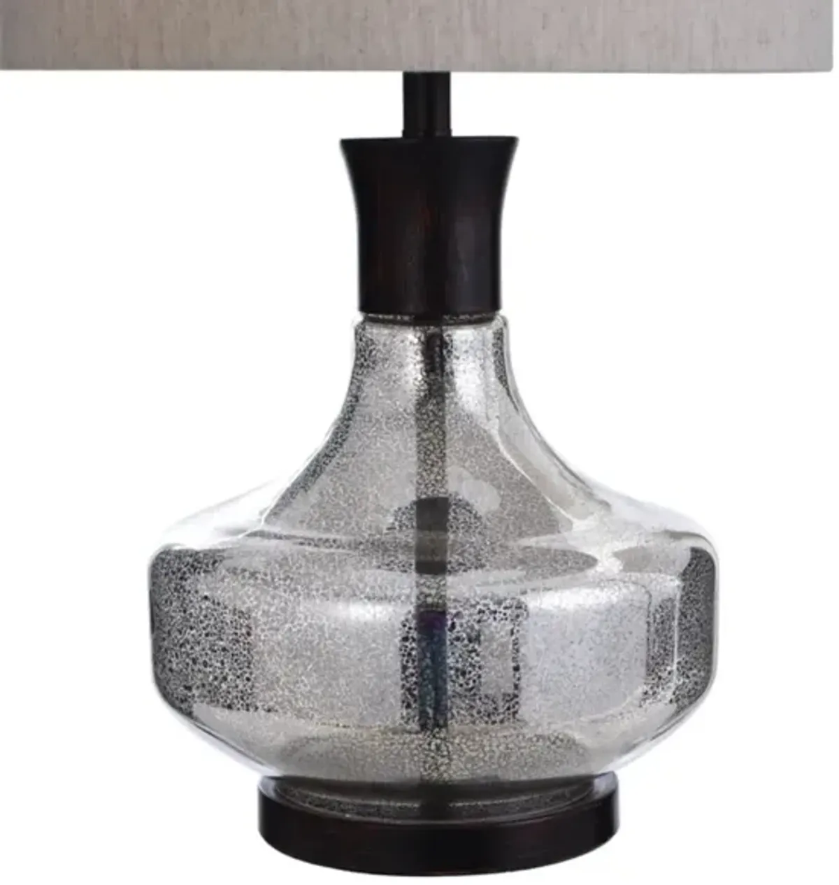 Mercury Glass and Metal Table Lamp 29"H
