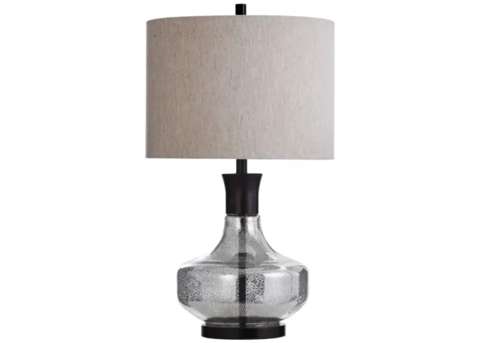 Mercury Glass and Metal Table Lamp 29"H