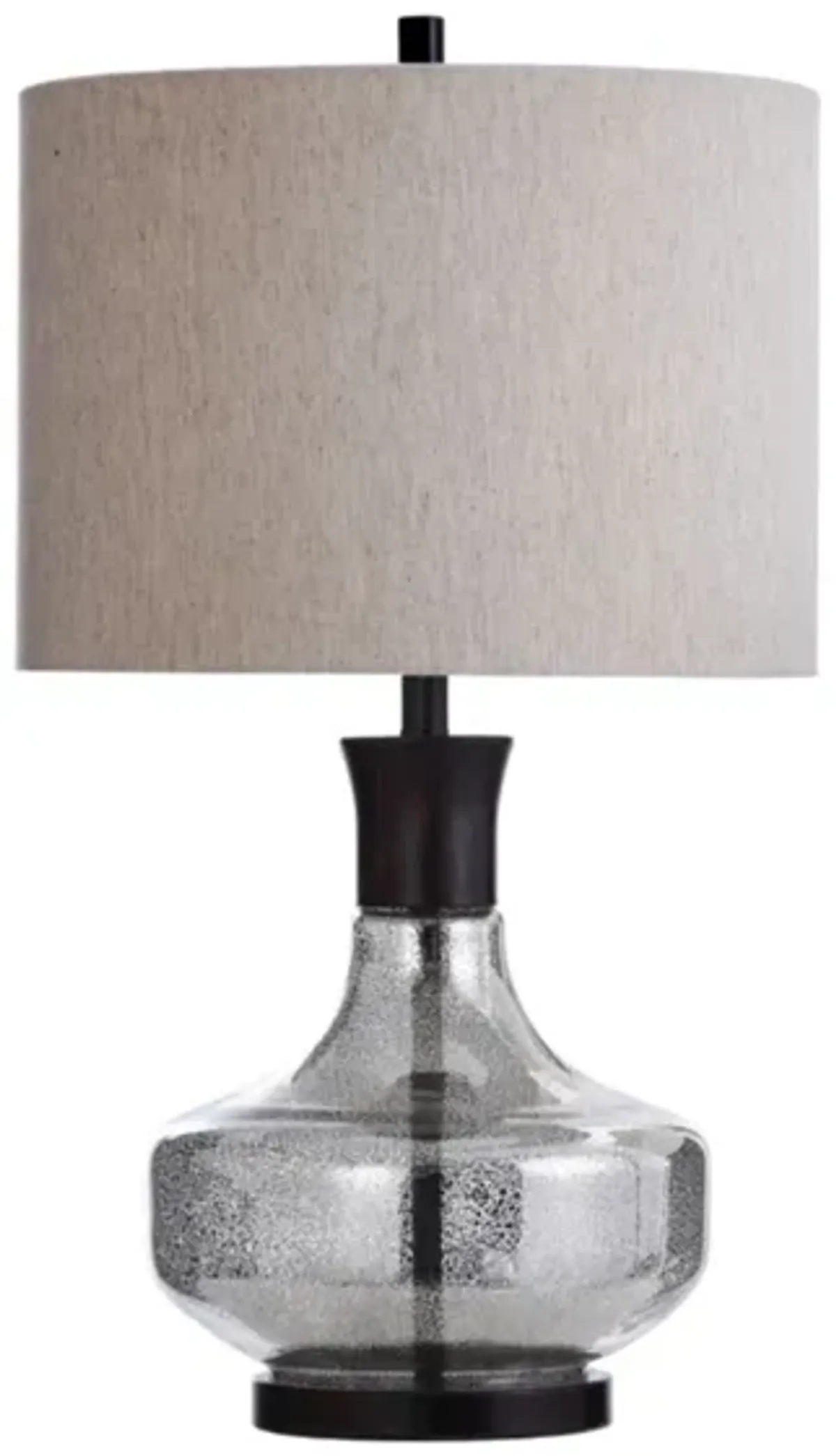 Mercury Glass and Metal Table Lamp 29"H