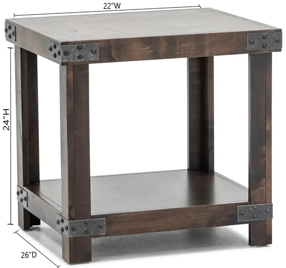 Industrial Tobacco End Table