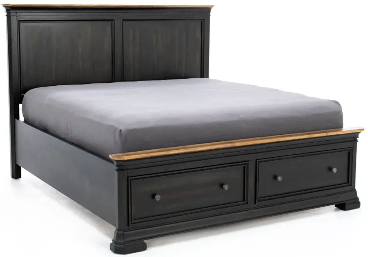 Grand Louie Queen Panel Storage Bed 