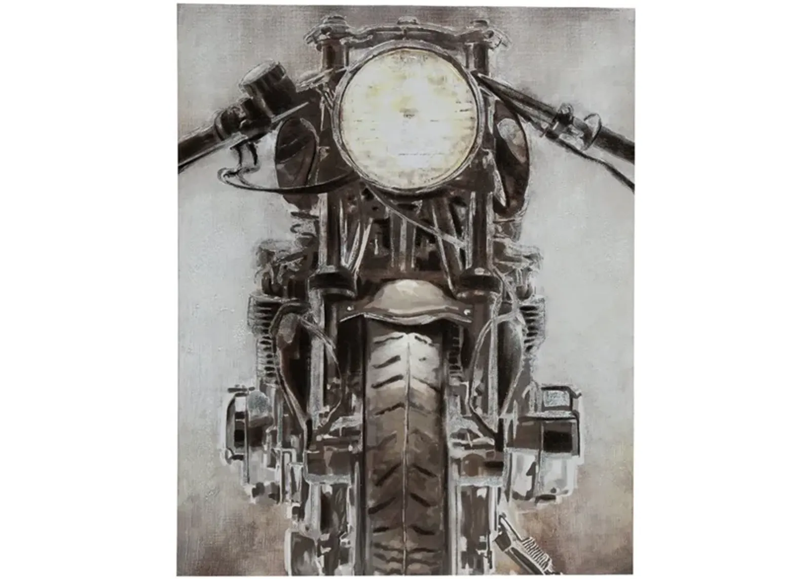 Motorcycle Handpainted Canvas Art 39"W x 49"H