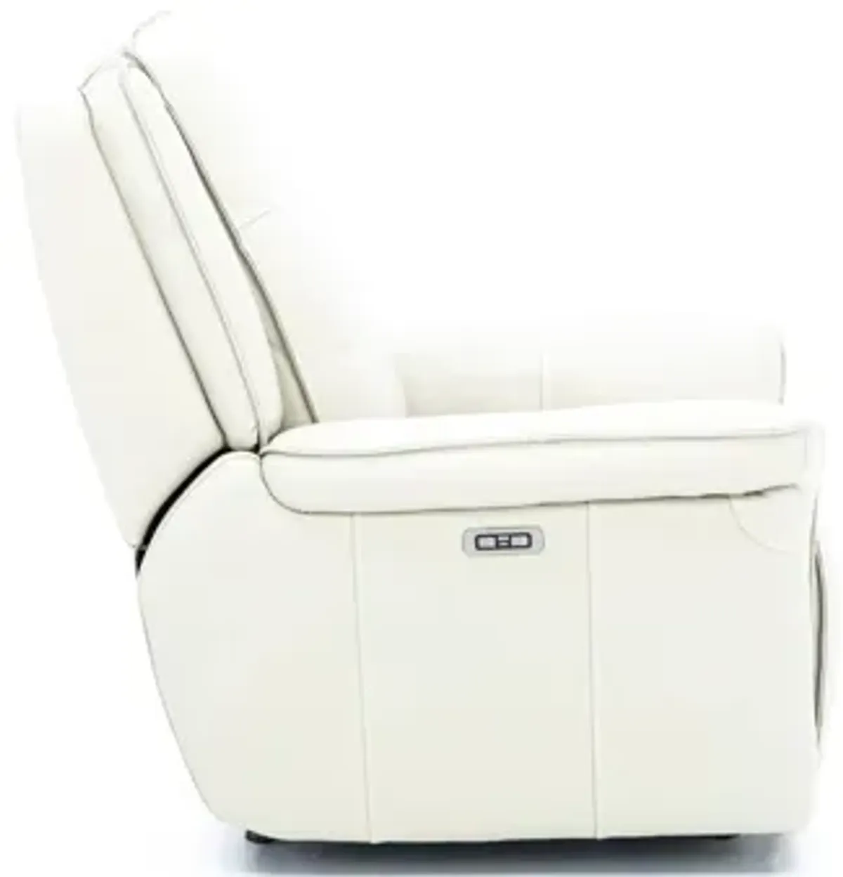 Arthur Leather Power Gliding Recliner in Ivory